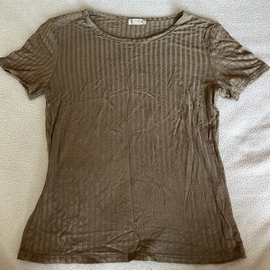 Green free people baby tee